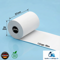 Thermorolle 57x8x12 für Tachographen & Telecash - 50 Rollen