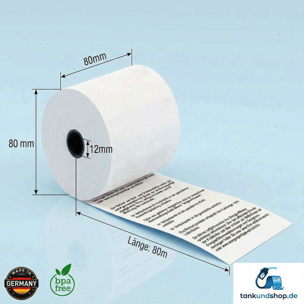 Thermokassenrolle 80x80x12 BPA-frei "Treibstoffe neutral"