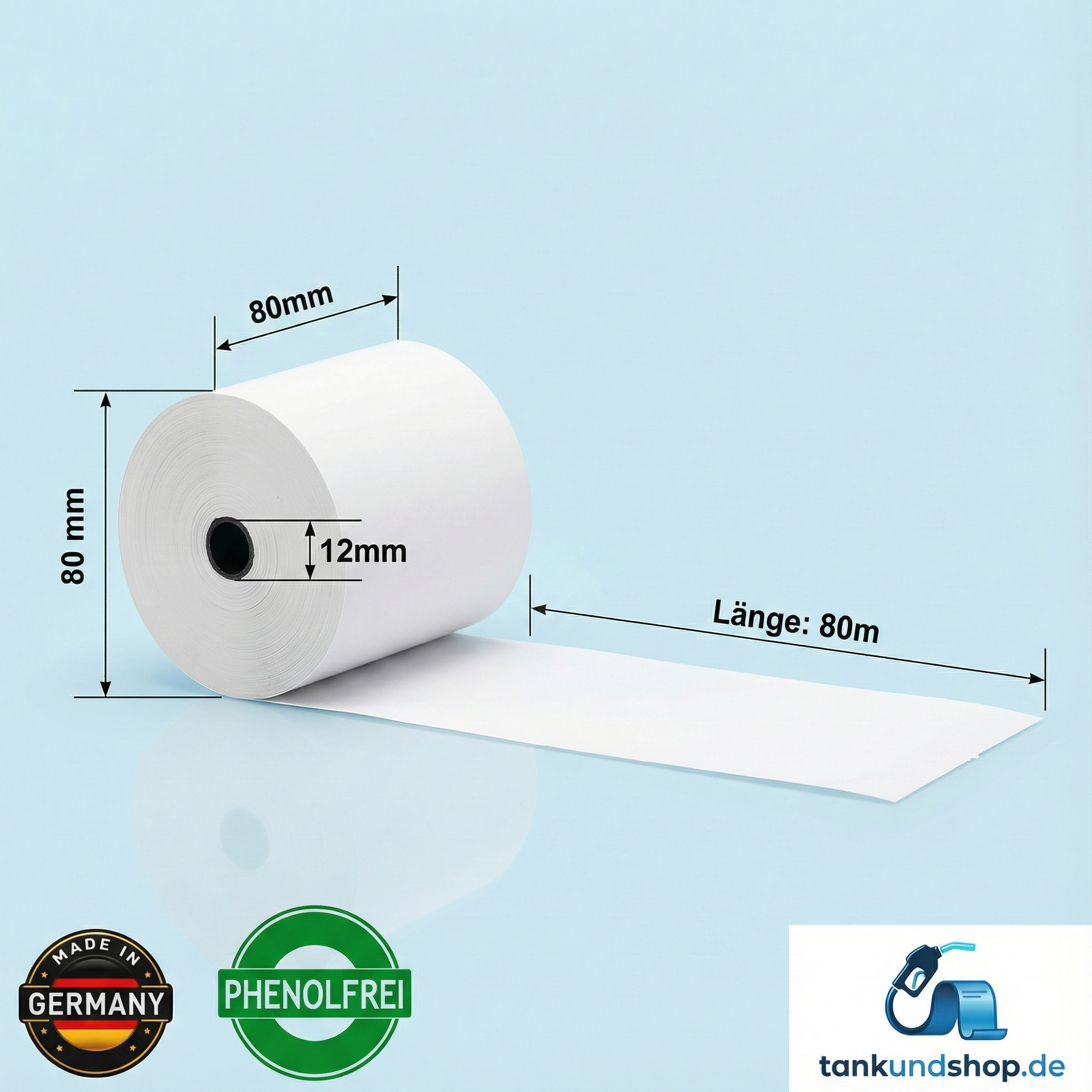 Thermokassenrolle 80x80x12 Phenolfrei - 40 Rollen