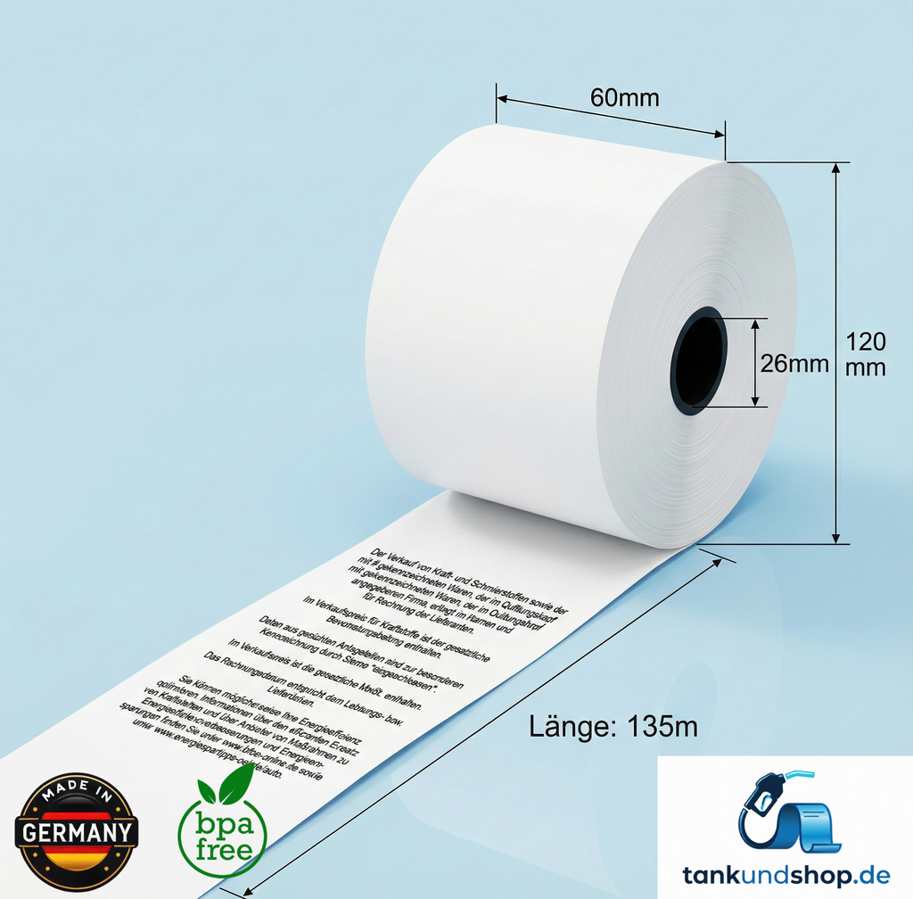 Tankautmomatenrolle 60x120x26 - 6 Rollen